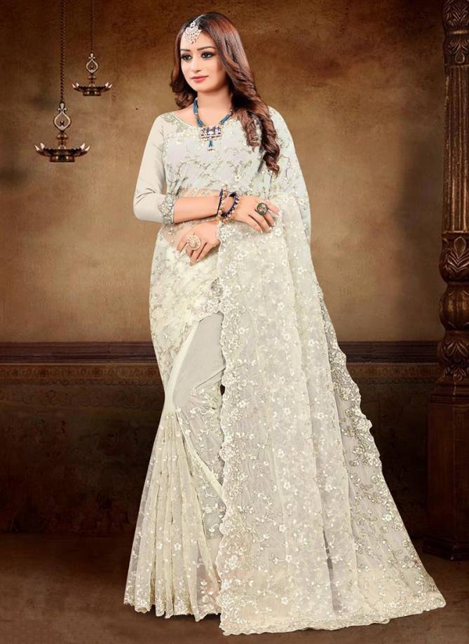NARI KAHANI Latest Fancy Designer Heavy Festive And Party Wear Heavy Resham Coding With Silver Jari Embroidery Work Saree Collection